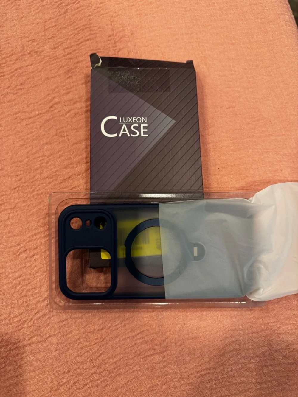 360° Rotating Ring Magnetic Phone Case in Deep Blue